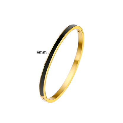 CARLIDANA Luxury Colorful Orange Enamel Bangles Bracelets for Women Party Gift Fashion Bangles Original Stainless Steel Jewelry by All Mart Bristol Ltd