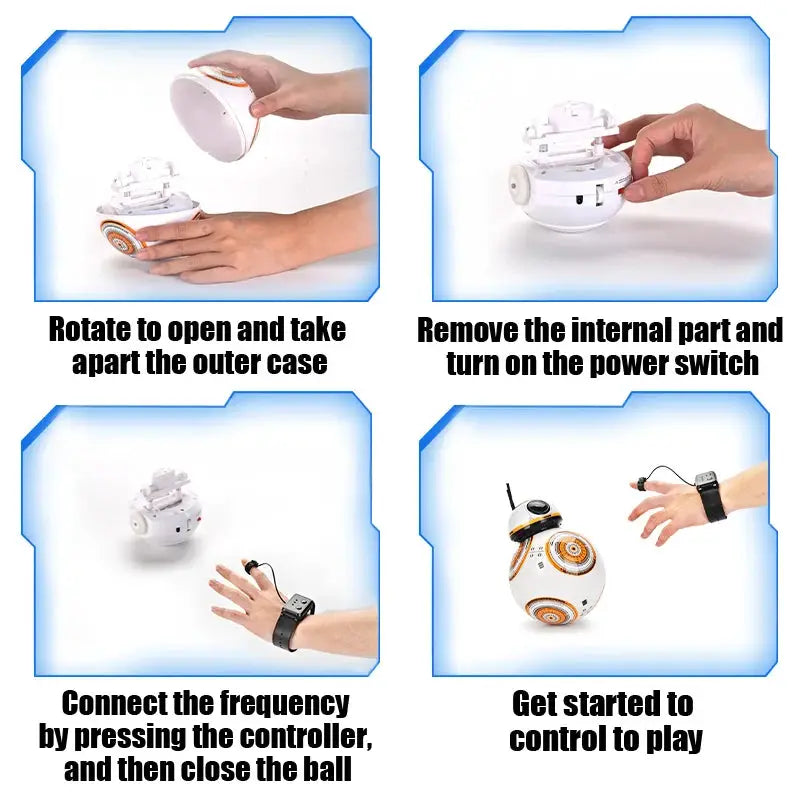 RC Robot 2.4G Radio Remote Control With Sound Watch Gesture Induction Sensor Intelligent Robot Car Model Kid Electronic Toy Gift by All Mart Bristol Ltd