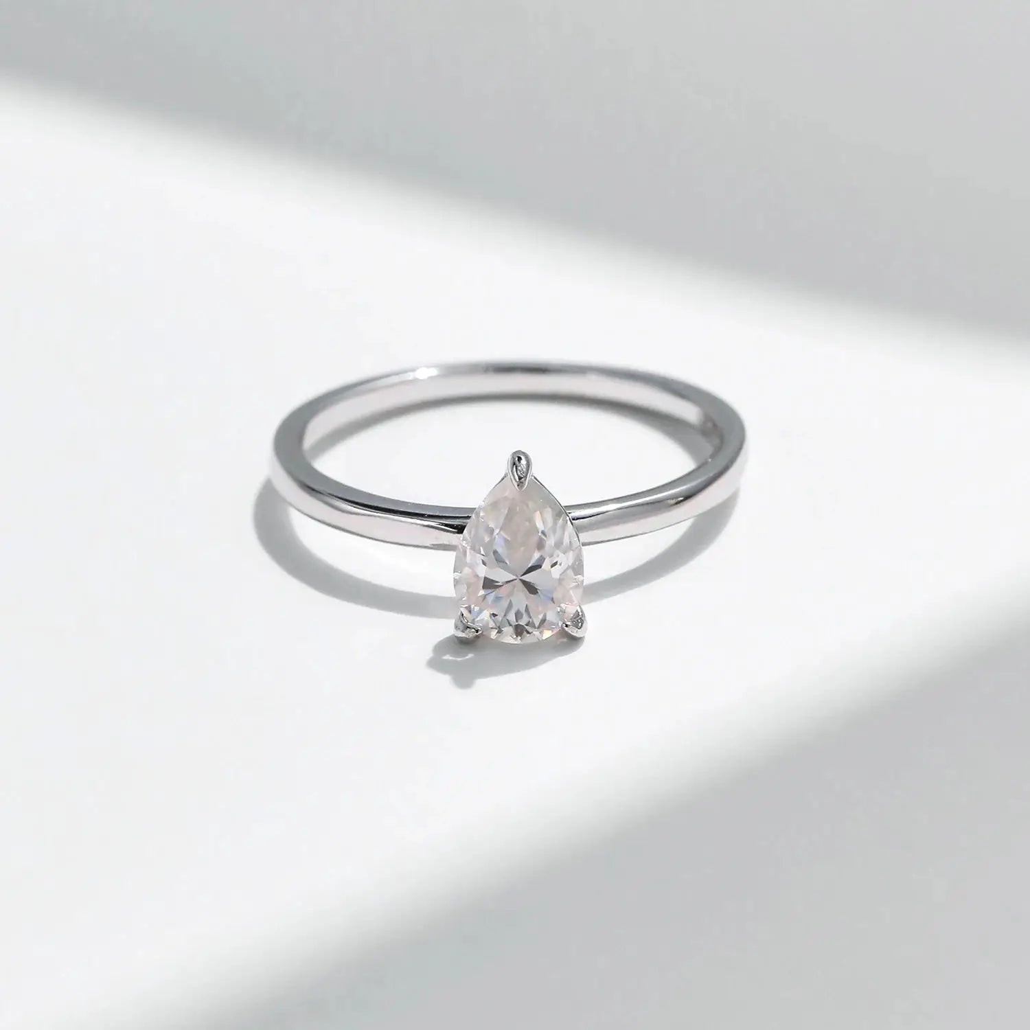MODIAN D Color Pear Cut Moissanite Ring 925 Sterling Silver Water Drop Lab Diamond Wedding Rings For Women Wedding Fine Jewelry by All Mart Bristol Ltd
