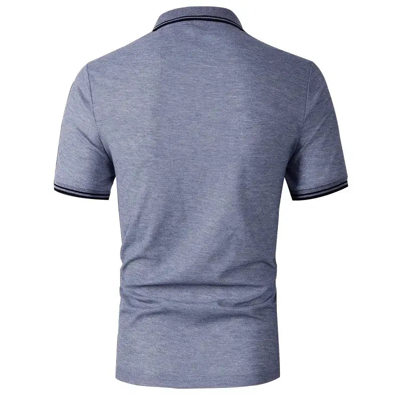 Men Clothes Summer Casual Short Sleeve Pure Color Polo Shirt 100% Polyester Quick Drying Tops Men Business Golf Polo Shirt Tops by All Mart Bristol Ltd
