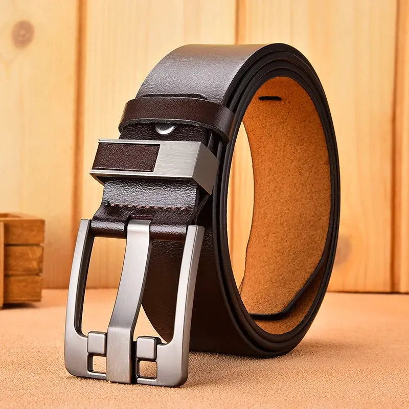 Luxury Belt Men's Belt New Large Plus Size 100-130cm Retro Needle Buckle Men's Belt High Quality by All Mart Bristol Ltd