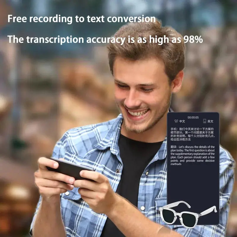 2026 New AI Intelligent Translation Glasses Touchscreen Sunglasses Smart Bluetooth Glasses Listen To Music Voice Call by All Mart Bristol Ltd