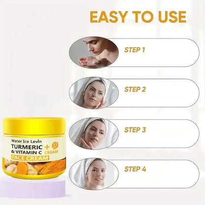 Turmeric Vitamin C Anti-Aging Cream Moisturizing Anti-Wrinkle Collagen Hyaluronic Acid Cream Skin Care Cosmetics 50g by All Mart Bristol Ltd