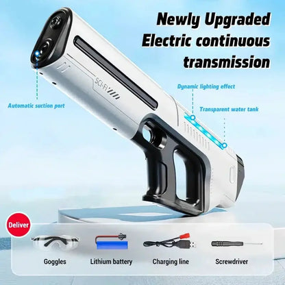 Electric Automatic Water Storage Gun Toys Portable Children Summer Beach Outdoor Fight Fantasy Spray Gun Toys Boy Kid Adult Game by All Mart Bristol Ltd