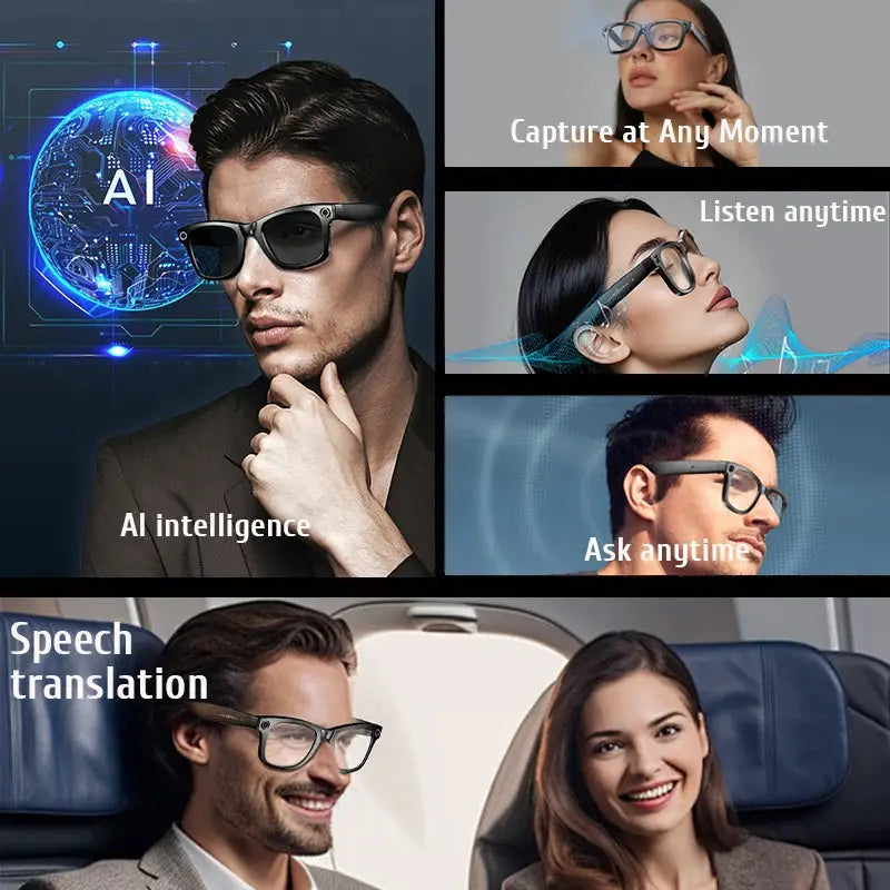 2025 New Upgrade Smart Glasses With Camera Video Recording AI Photo Recognition Bluetooth Call Translation Voice Sunglasses Men by All Mart Bristol Ltd