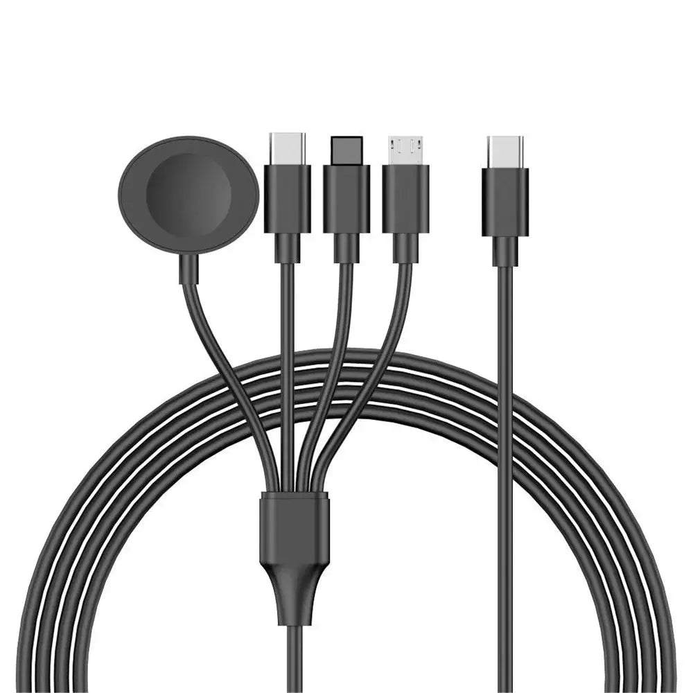 4 in 2 Multi Charging Cable For Iwatch Iphone Charger Usb Type-C Fast Charging Cable High-Quality Airpods iPad Accessories by All Mart Bristol Ltd
