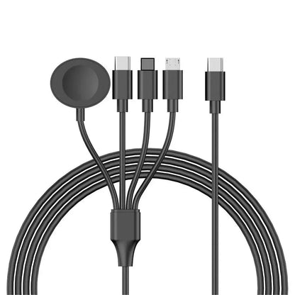 4 in 2 Multi Charging Cable For Iwatch Iphone Charger Usb Type-C Fast Charging Cable High-Quality Airpods iPad Accessories by All Mart Bristol Ltd