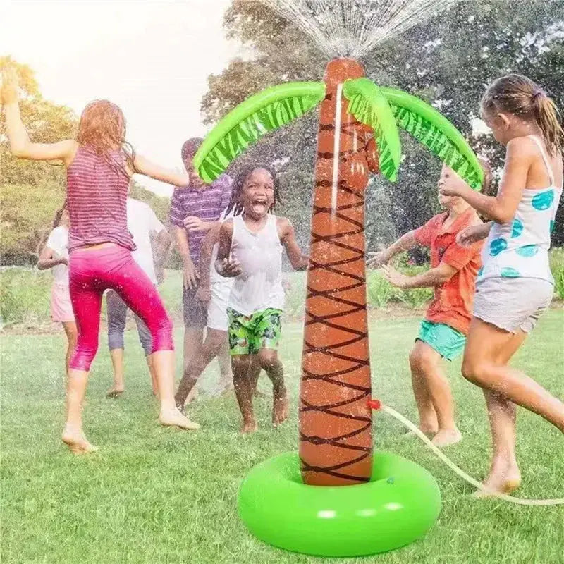 Summer Giant Inflatable Toys Cartoon Coconut Tree Hawaii Beach Swimming Pool Party Spray Sprinkler Inflatable Water Toys by All Mart Bristol Ltd