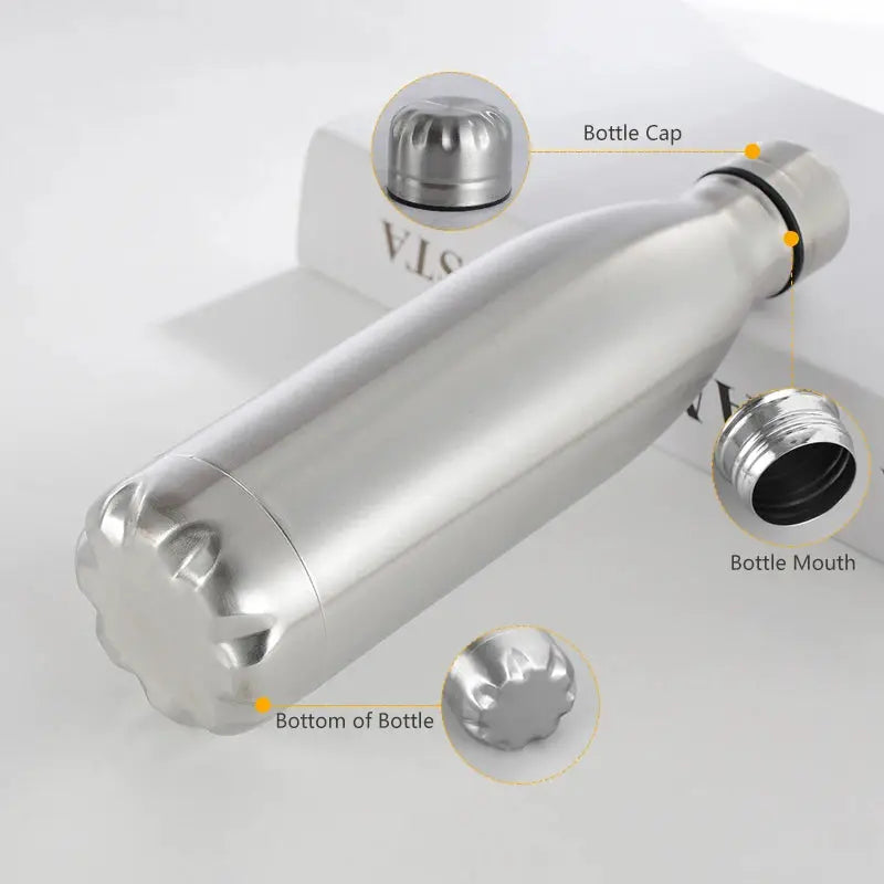 Stainless Steel Water Bottle Hot Cold Water Bottle for Travel Camping Sports Drink Bottles Drinkware Cup Hiking Water Bottle New by All Mart Bristol Ltd