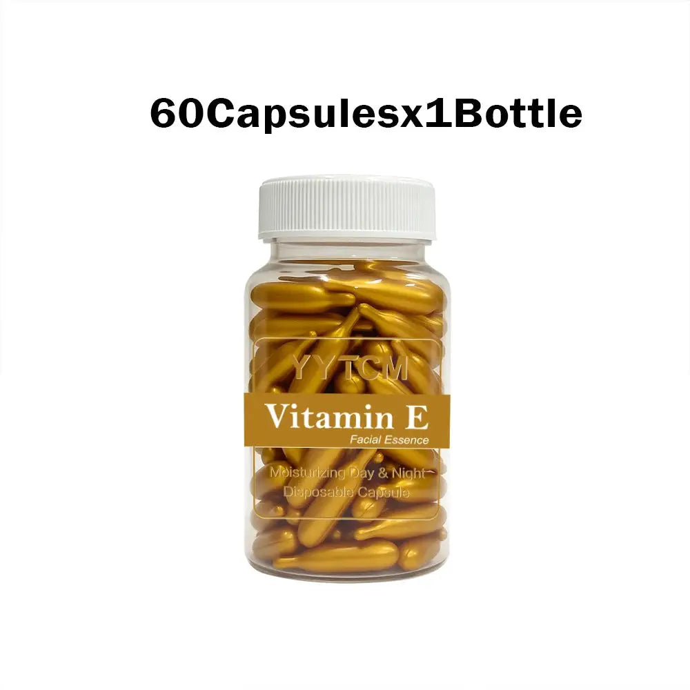 Vitamin E Serum Capsules, Single-Use Essence Capsules, Hydrating and Moisturizing Facial Skin 90 Capsules/Bottle - 1 Bottle by All Mart Bristol Ltd