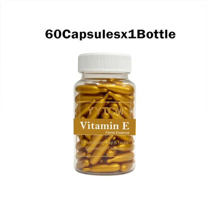 Vitamin E Serum Capsules, Single-Use Essence Capsules, Hydrating and Moisturizing Facial Skin 90 Capsules/Bottle - 1 Bottle by All Mart Bristol Ltd