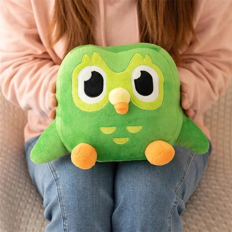 Green Duolingo Owl Plush Toy Duo Plushie Of Duo The Owl Cartoon Anime Owl Doll Soft Stuffed Animal Toy Children Birthday Gift by All Mart Bristol Ltd