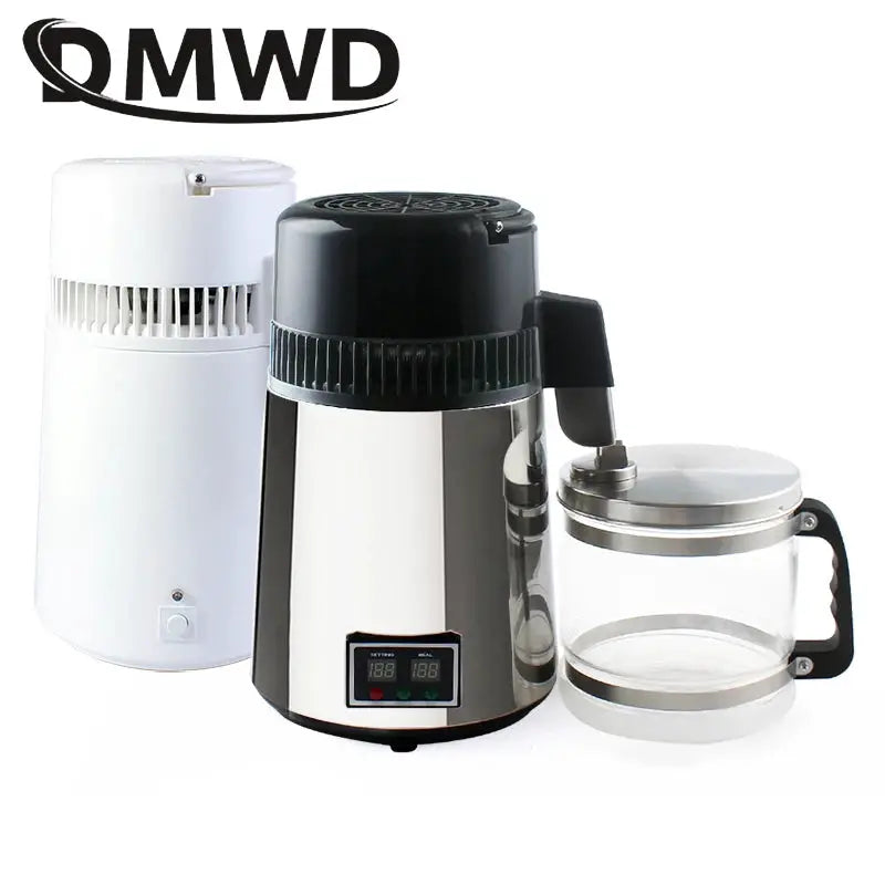 DMWD Pure Water Distiller 4L Dental Distilled Water Machine Filter Stainless Steel Electric Distillation Purifier Jug 110V 220V by All Mart Bristol Ltd