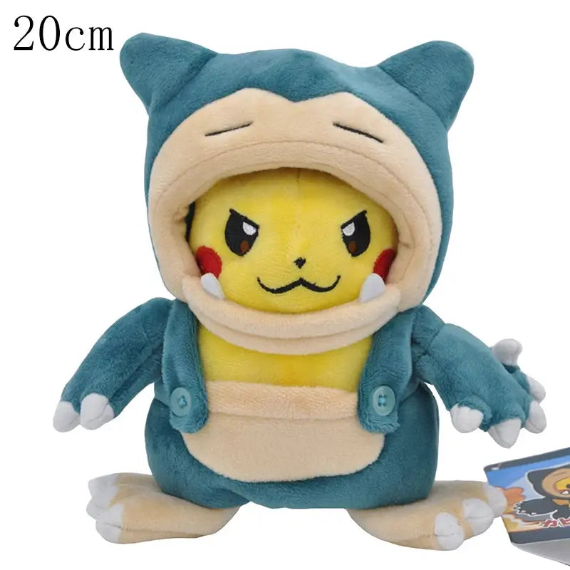 Cos Eevee Pikachu Cosplay Plush Toy Charizard Peluche Snorlax Garchomp Tyranitar Hydreigon Stuffed Animal Doll Plushies Toy Gift by All Mart Bristol Ltd