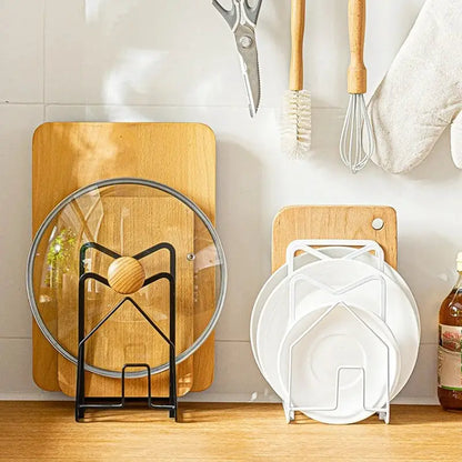 Rack Shelf Stand Multi Layer Space Saving Rustproof Cutting Board Practical Kitchen Organizer Pot Lid Holder Iron Art Home by All Mart Bristol Ltd
