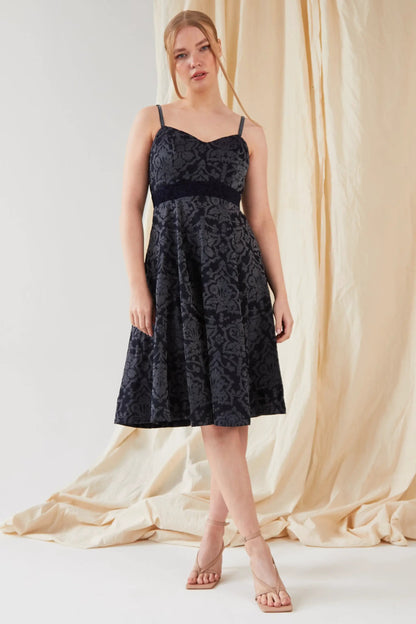 Jacquard Skater Dress by Sarvin