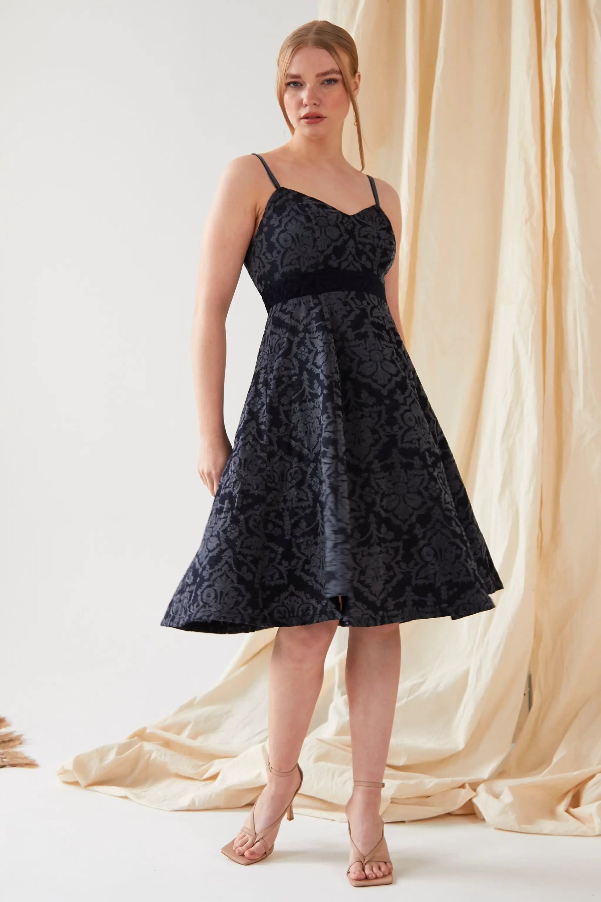 Jacquard Skater Dress by Sarvin