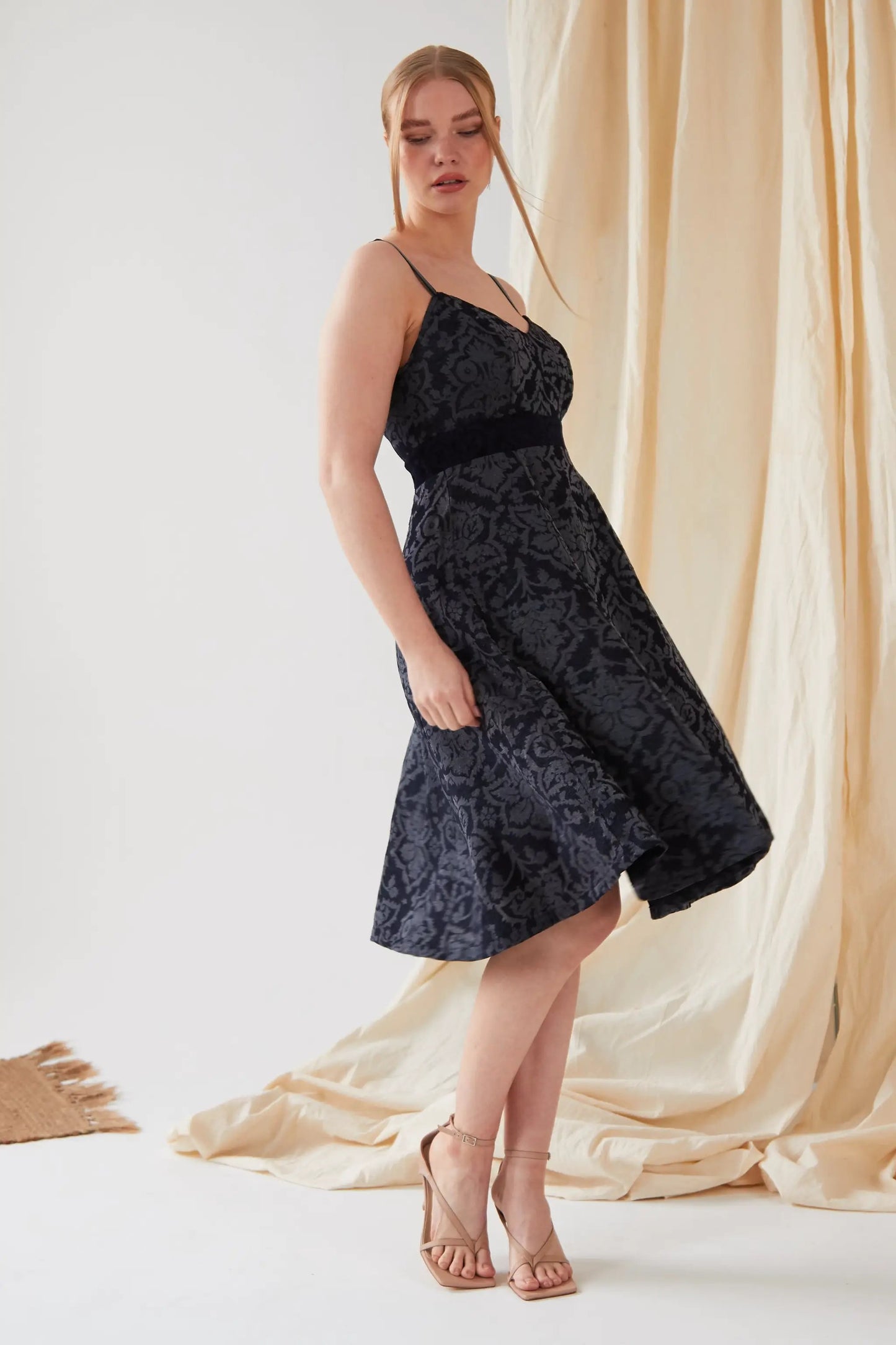 Jacquard Skater Dress by Sarvin