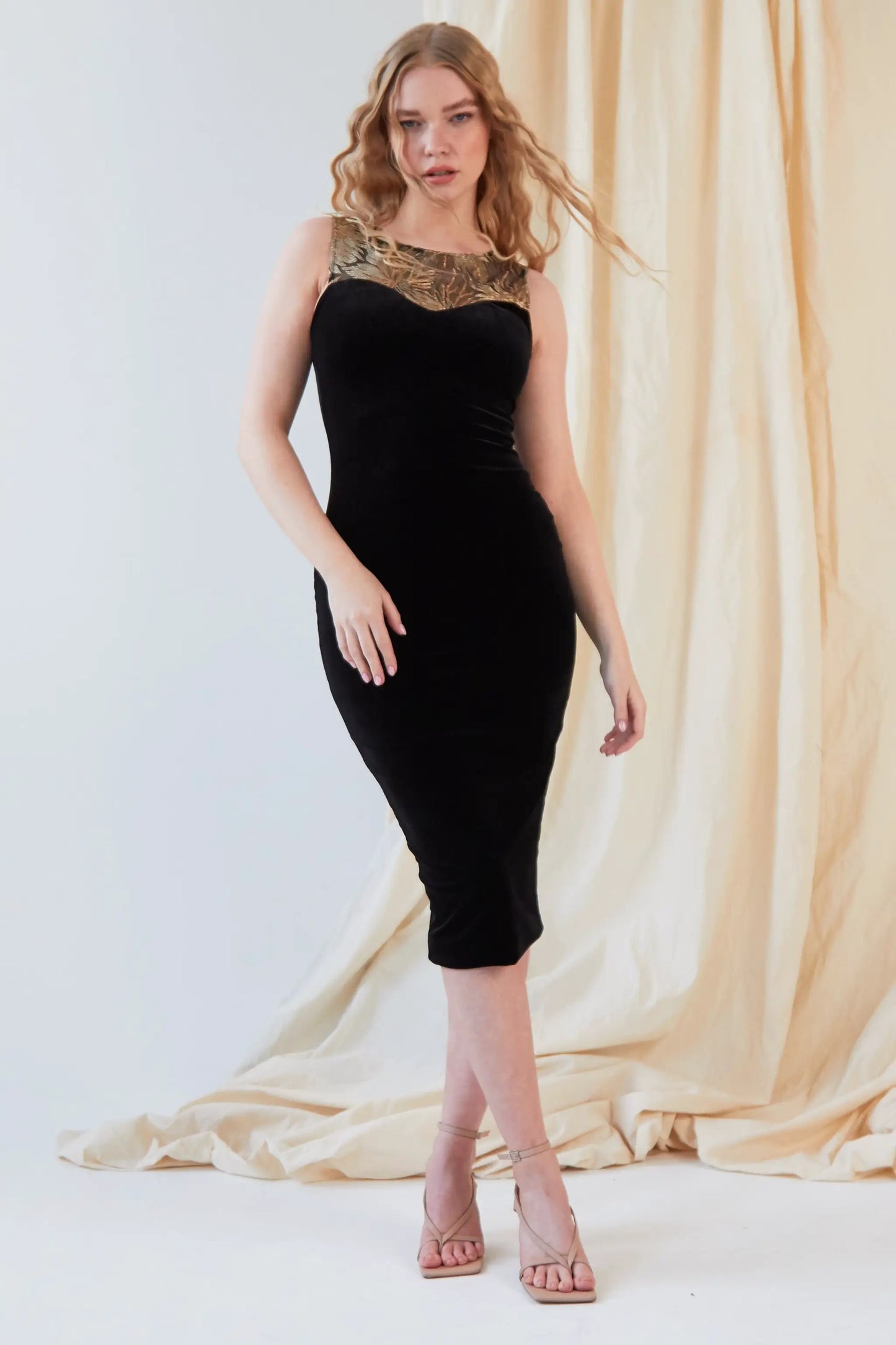 Sweetheart Neckline Dress by Sarvin