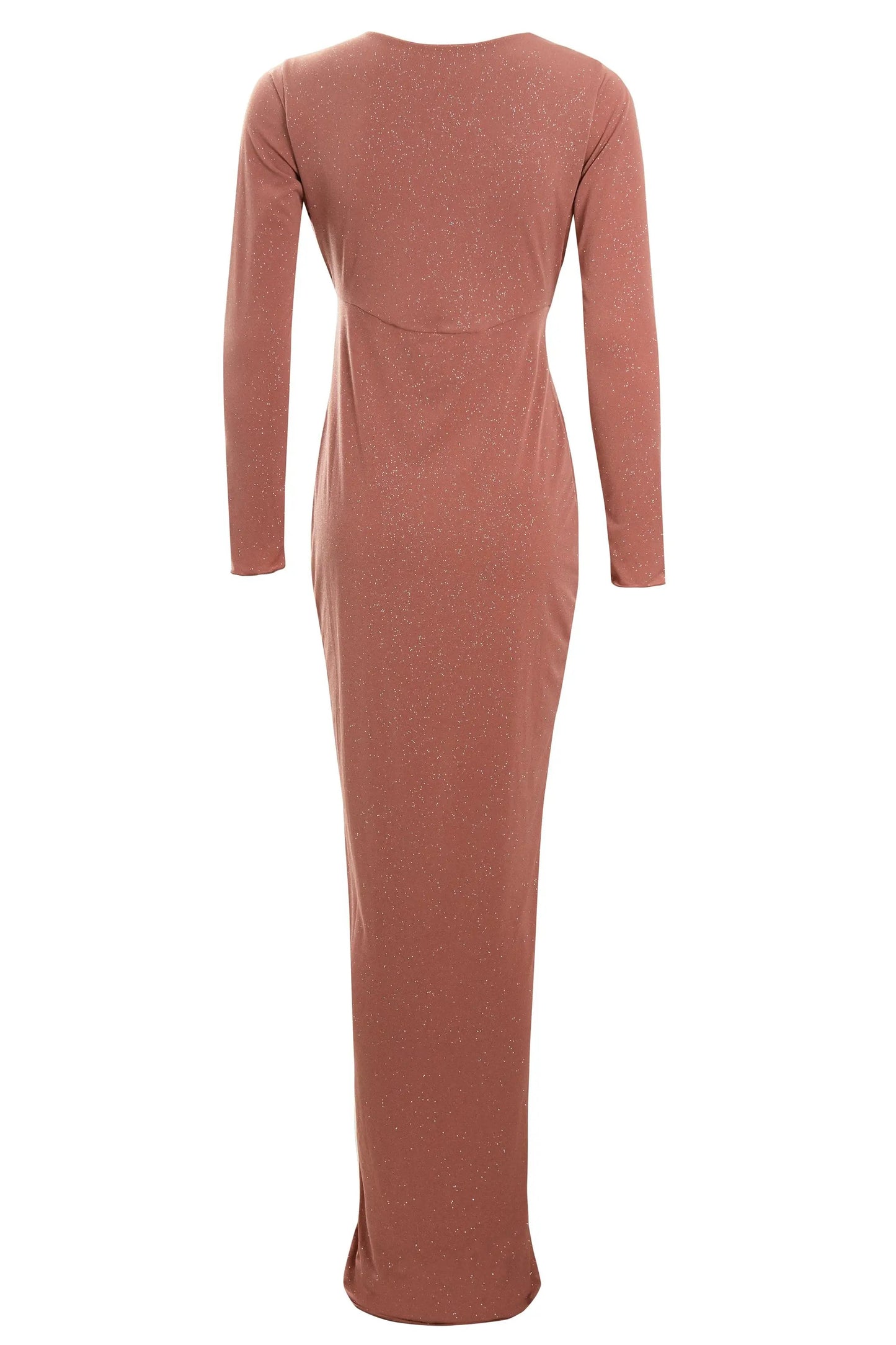 Rose Gold Twist Knot Front Dress by Sarvin