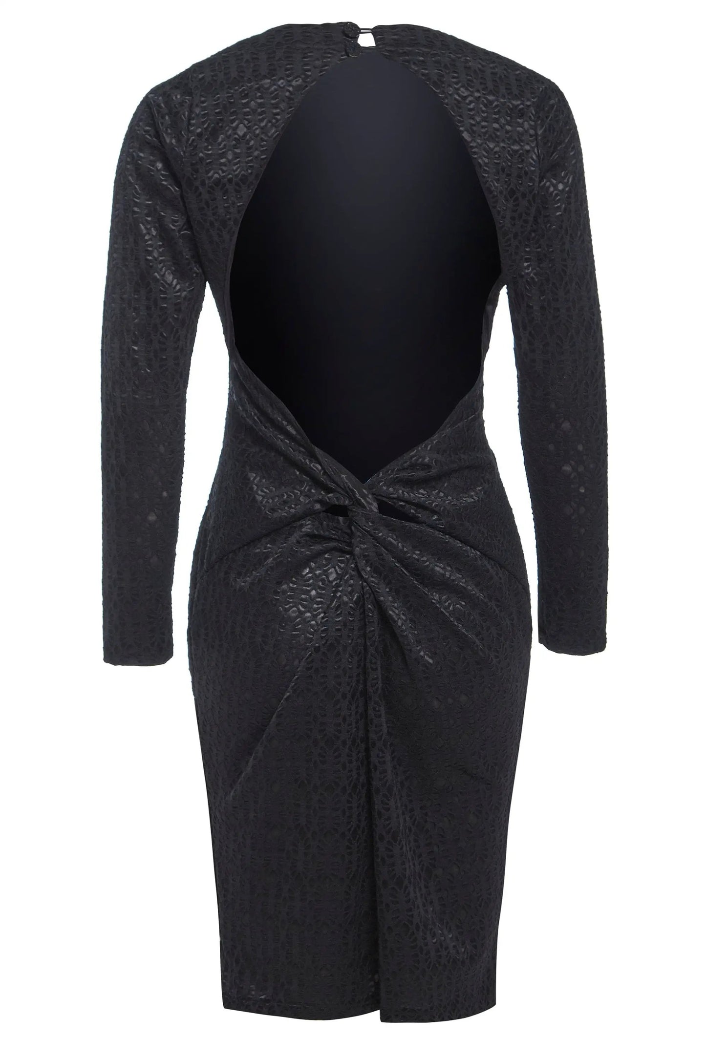 Black Twisted Backless Dress by Sarvin