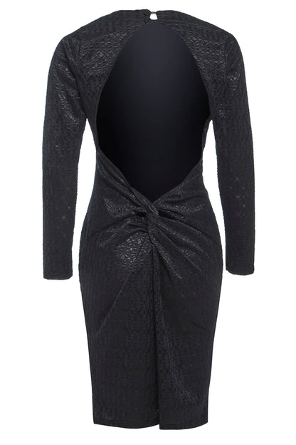 Black Twisted Backless Dress by Sarvin