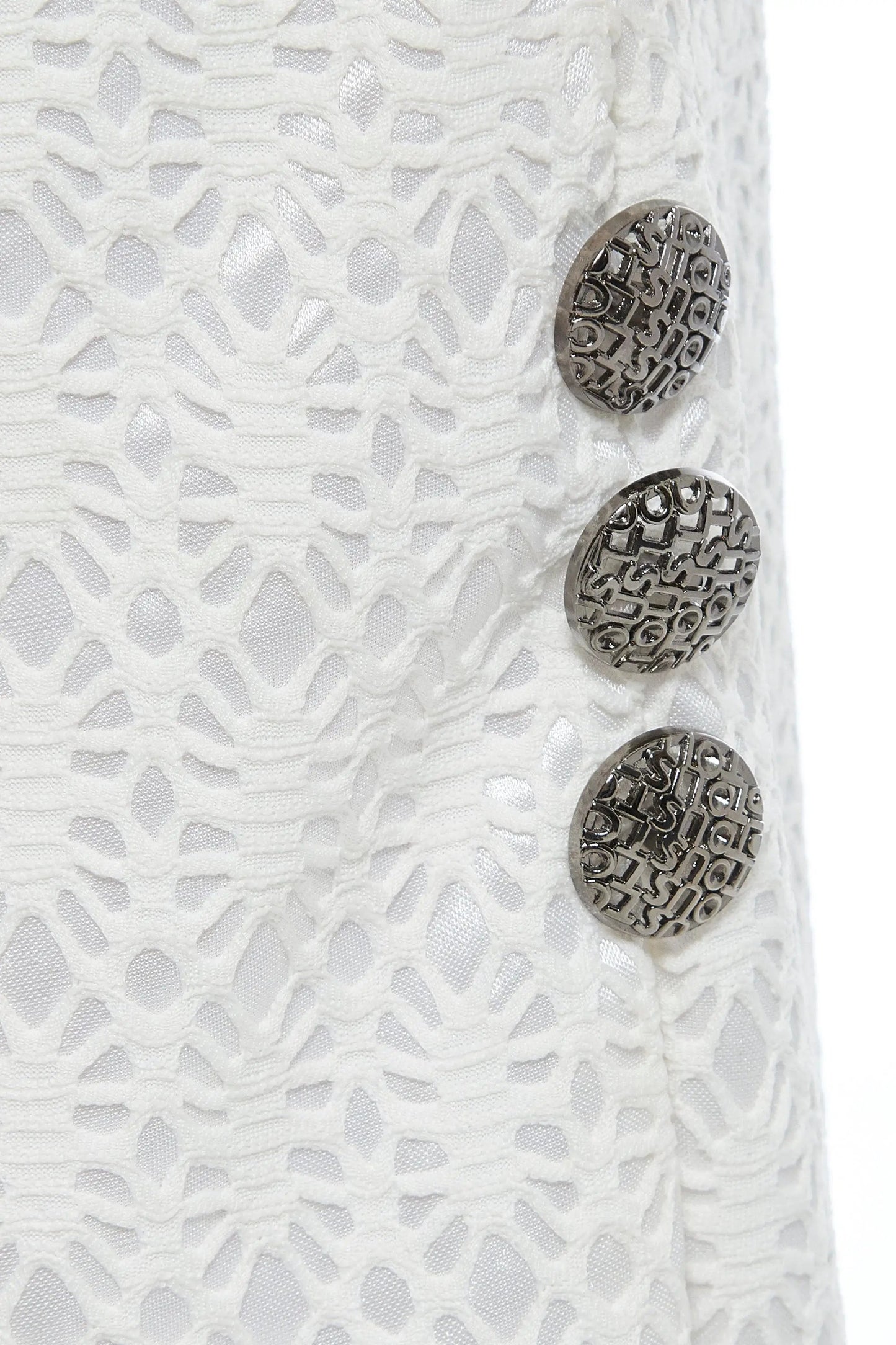 White Bodycon Lace Skirt by Sarvin