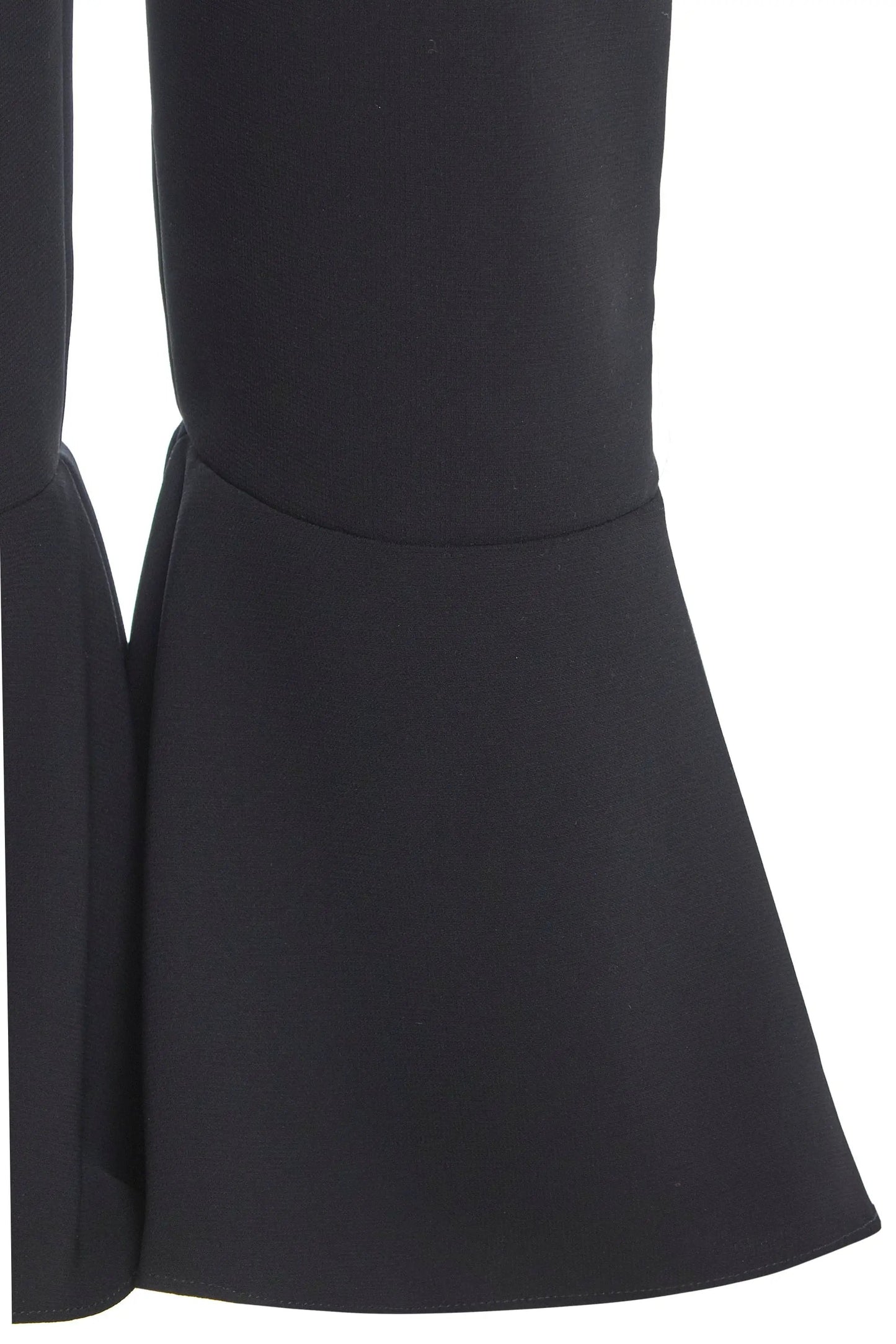 Black Frill Hem Trousers by Sarvin