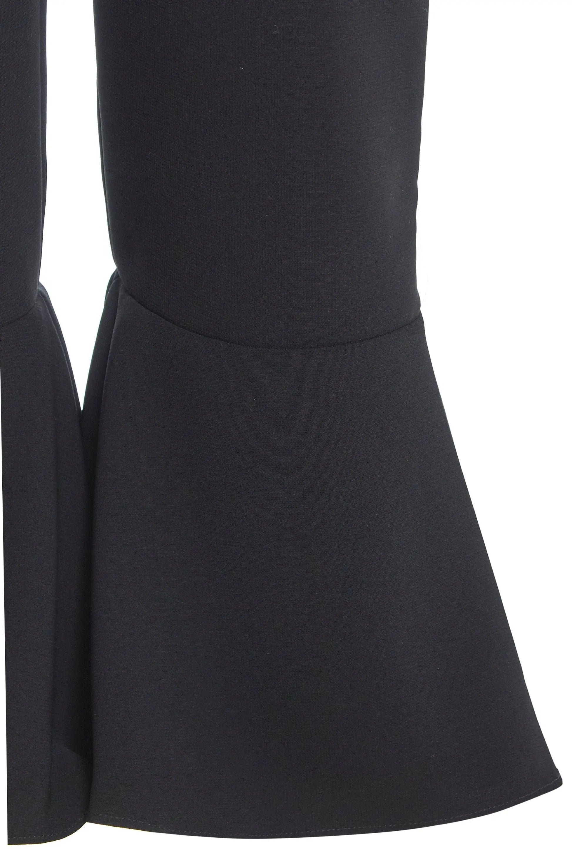 Black Frill Hem Trousers by Sarvin