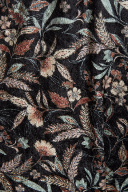 Floral Velvet Backless Jumpsuit by Sarvin