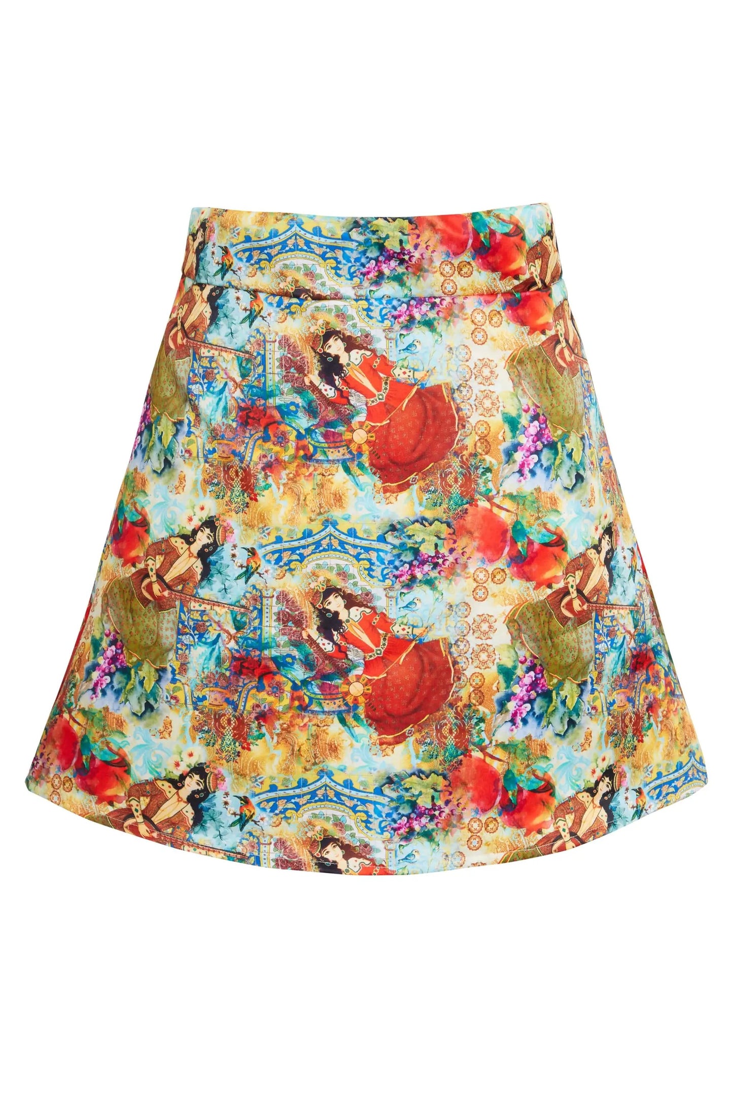 Persian Printed Mini Skirt by Sarvin