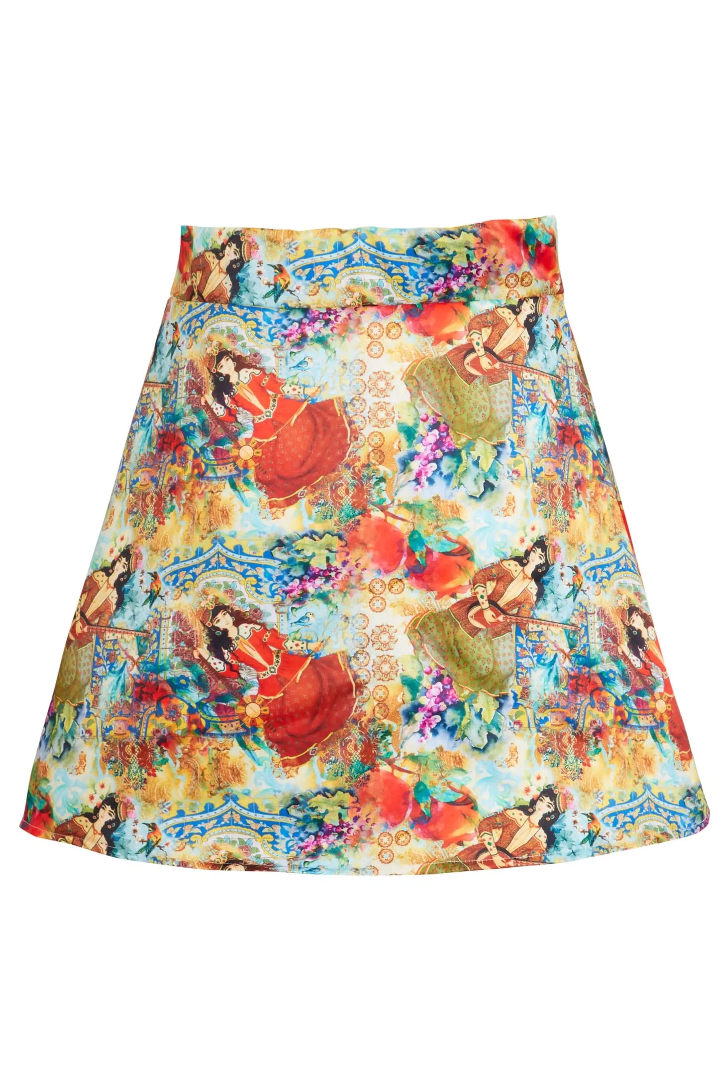 Persian Printed Mini Skirt by Sarvin