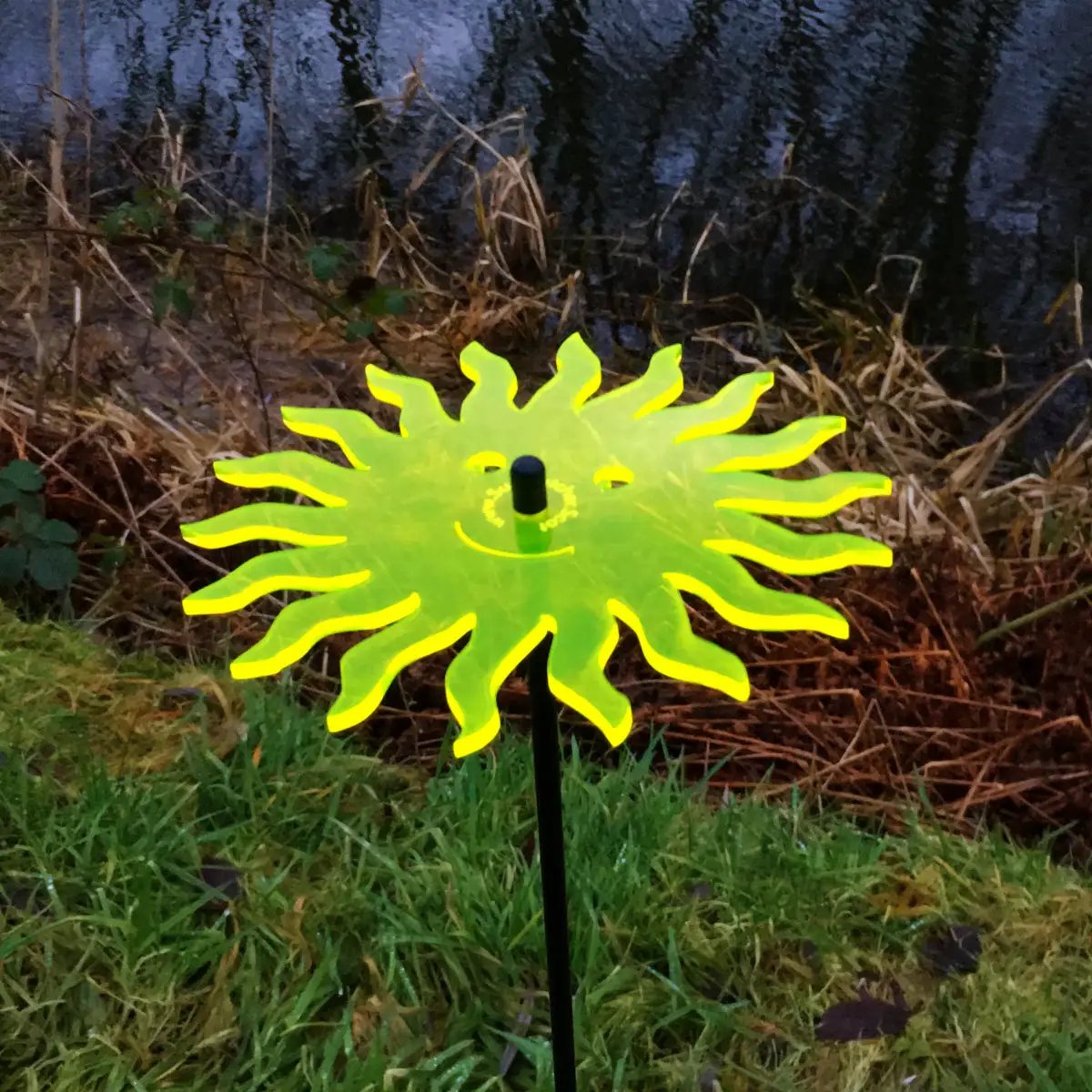 Large SunCatcher Garden Décor Ornament 'Smiling Sun' by Sun Catcher Garden Decor