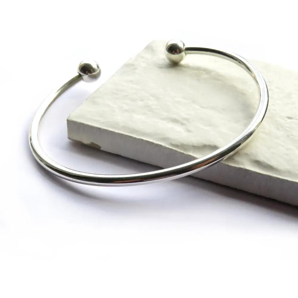 Torque Silver Bangle by Aye Do Gifts