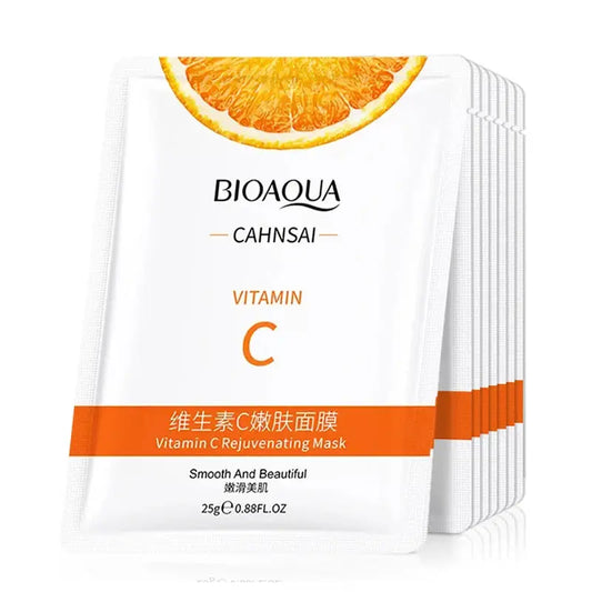 10pcs BIOAQUA Vitamin C Facial Mask Face skincare Moisturizing Face Mark Brightening Repairing Facial Masks for Face Skin Care by All Mart Bristol Ltd
