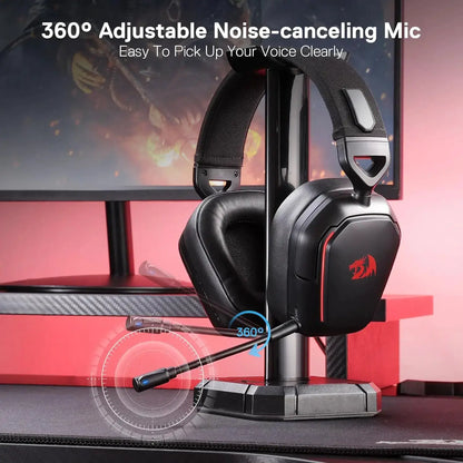 Redragon H868 3-Mode Wireless RGB Gaming Headset 7.1 Surround Sound 40 mm Drivers Noise-canceling Microphone Over-Ear Headphones by All Mart Bristol Ltd