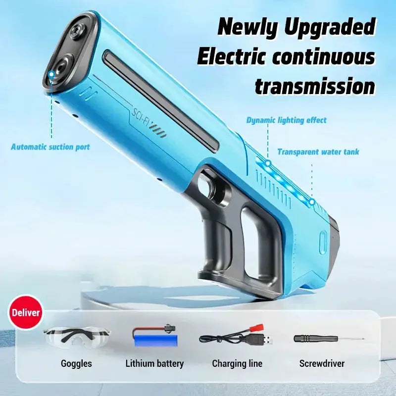 Electric Automatic Water Storage Gun Toys Portable Children Summer Beach Outdoor Fight Fantasy Spray Gun Toys Boy Kid Adult Game by All Mart Bristol Ltd