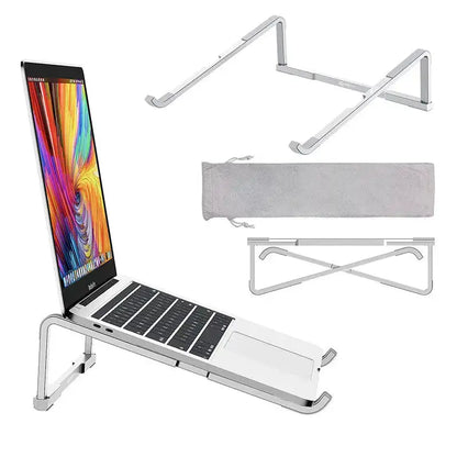 Universal Laptop Stand Foldable Adjustable Aluminum Alloy Notebook Holder Desktop Bracket for MacBook Air Pro Xiaomi by All Mart Bristol Ltd
