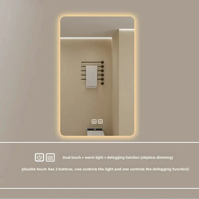 New Smart Mirror Wall Hanging LED High Definition Induction Anti-fog Bathroom Mirror Touch Screen 23.5 * 15.5 Inches Vanity by All Mart Bristol Ltd