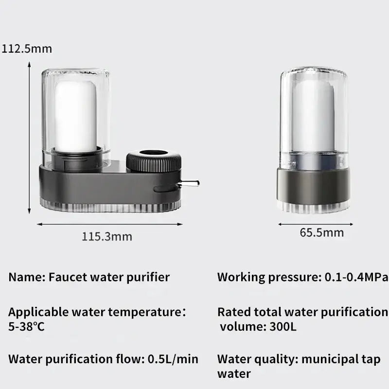 Tap Water Purifier Filter Washable Replacement Kitchen Faucet Long Lasting Ceramic Filtro Faucet Mixer Aerator with 2 Filter by All Mart Bristol Ltd