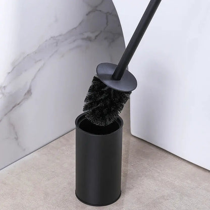 Stainless Steel Bathroom Toilet Brush Holder Accessories Black Toilet Brush Wall Mounted WC Cleaner Brush Cleaning Tools by All Mart Bristol Ltd