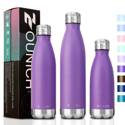 ZOUNICH 500ml Double-Wall Insulated Vacuum Flask Stainless Steel Water Bottle for Sport Water Bottles Portable Thermos Bottle by All Mart Bristol Ltd