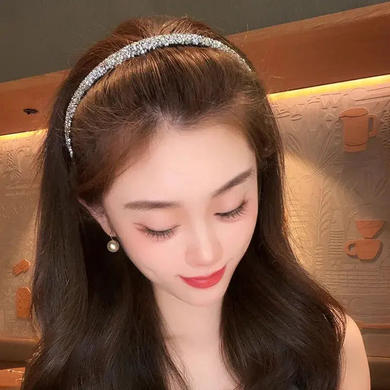 Women Rhinestones Antislip Hairband For Women Sweet Hair Decorate Crystal Headband Hair Band Hoop Fashion Hair Accessories by All Mart Bristol Ltd