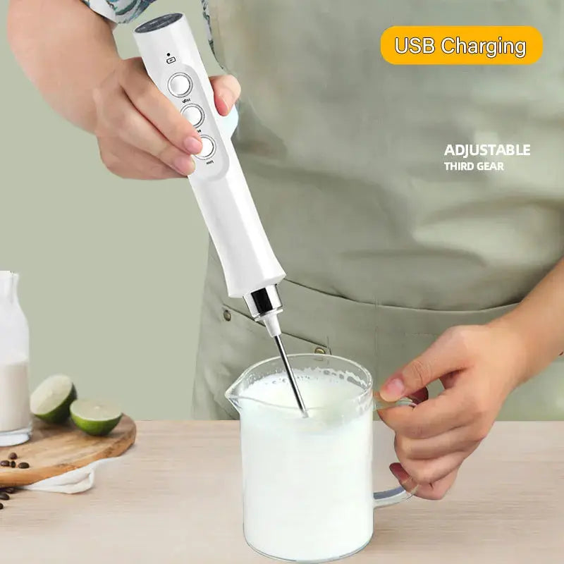 3-in-1 Electric Handheld Milk Frother and Drink Mixer by All Mart Bristol Ltd