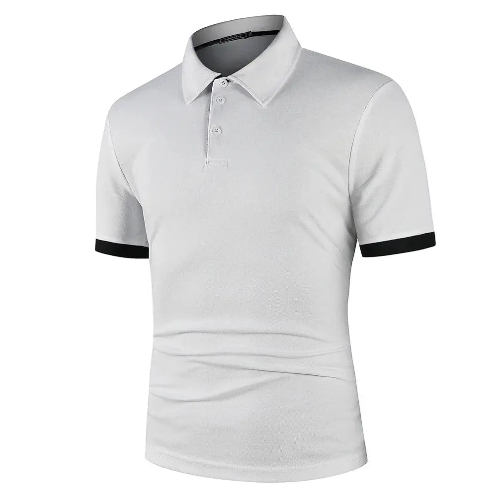 Men Polo Men Shirt Short Sleeve Polo Shirt Contrast Color Polo New Clothing Summer Streetwear Casual Fashion Men tops by All Mart Bristol Ltd