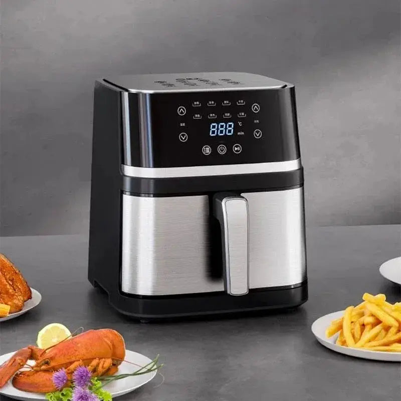 Air fryer household large capacity smart electric fryer no flip multifunctional electric oven integrated French fry machine by All Mart Bristol Ltd