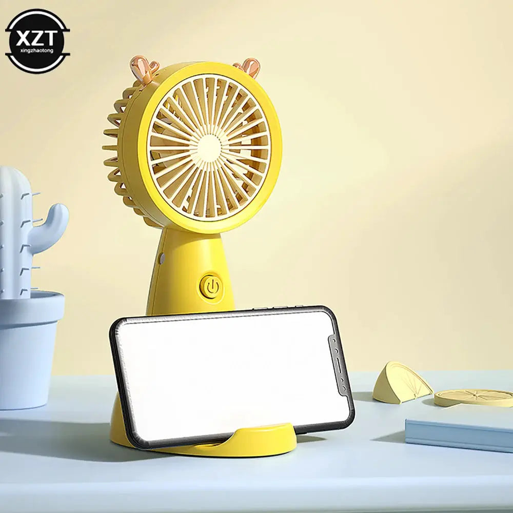 USB Mini Handheld Fan Outdoor Mini Creative Desktop Office Mute Charging Portable Handheld Fan by All Mart Bristol Ltd