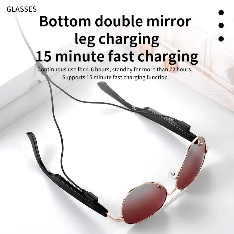 Smart Sunglasses Bluetooth glasses,Wireless HD UV Protective Lens Eyewear Waterproof Speaker,listen to songs, talk sunglasses by All Mart Bristol Ltd
