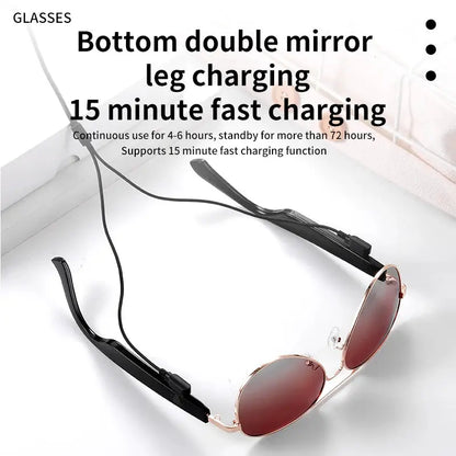 Smart Sunglasses Bluetooth glasses,Wireless HD UV Protective Lens Eyewear Waterproof Speaker,listen to songs, talk sunglasses by All Mart Bristol Ltd