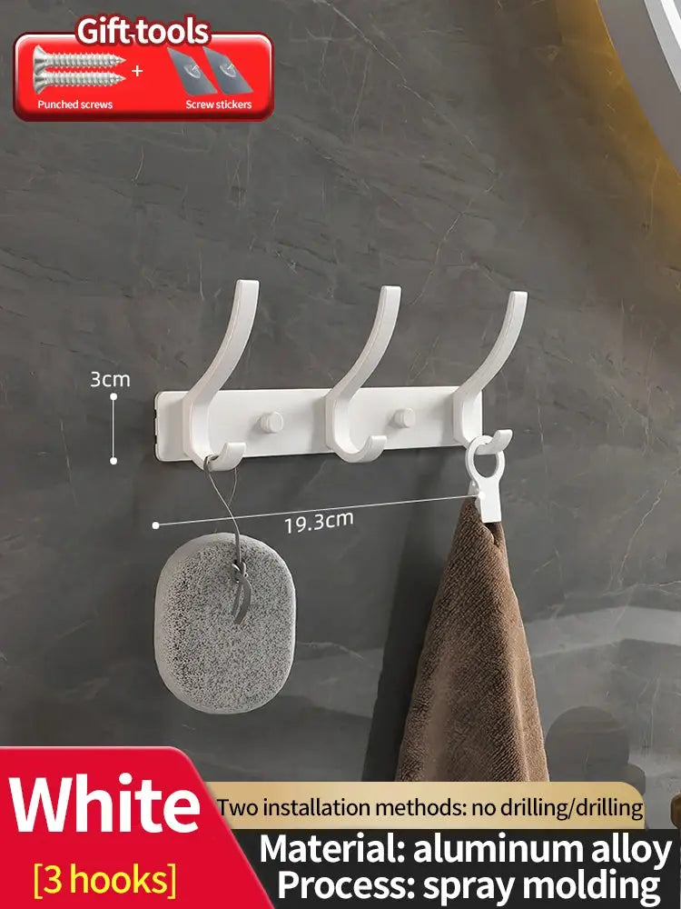 no drill Door Behind Hook Storage Wall Hanging Clothes Hanger Coat Hook Punch-free Hanger Bedroom Organizer Storage Kitchen Acce by All Mart Bristol Ltd